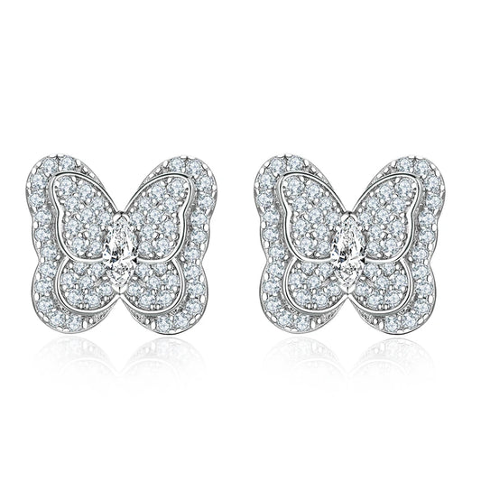 sterling silver jewelry - 925 Silver Earring Earrings SLM0031E-catalogue front view