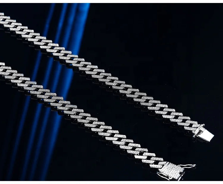 sterling silver jewelry - 925 Silver Necklace SLZ0001N-SZTL-CBC-1040-24inches detail view