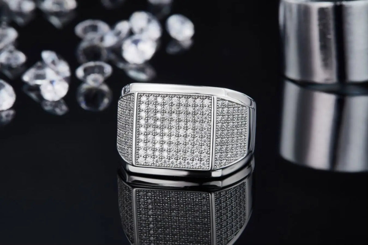 sterling silver jewelry - Silver Gold Ring SLM0069R-silver-6 product view 05