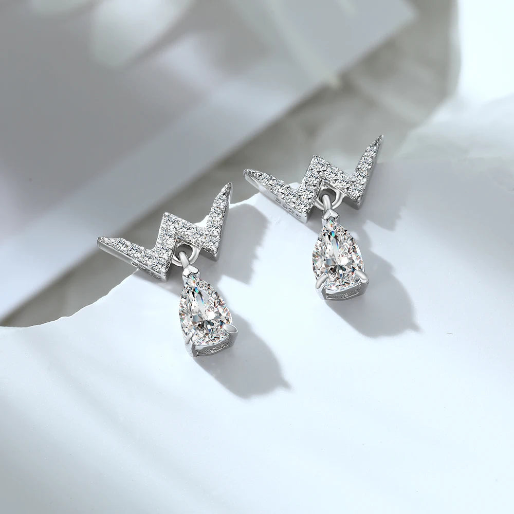 sterling silver jewelry - 925 Silver Earrings Earring SLM0029E-catalogue side view