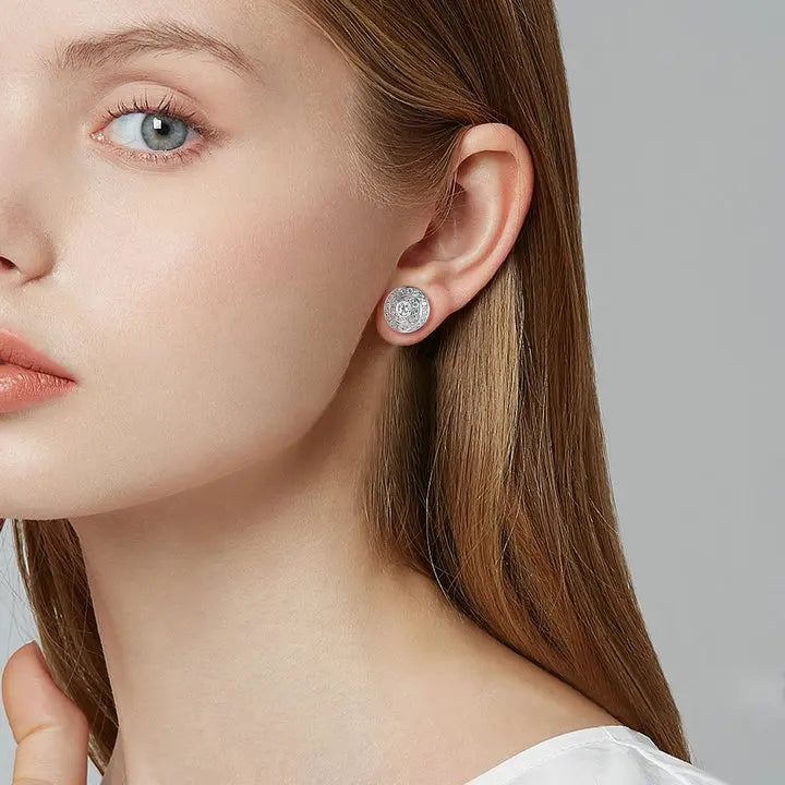 sterling silver jewelry - 925 Silver Earrings SLM0036E-silver earring studs product view 05