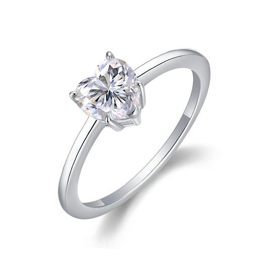 sterling silver jewelry - 925 Silver White Ring SLM0130R-silver-6 front view