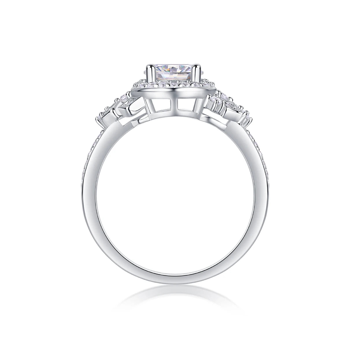 sterling silver jewelry - 925 Silver Ring SLM0143R-silver-6 side view
