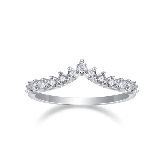 sterling silver jewelry - 925 Silver Ring SLM0144R-silver-6 front view