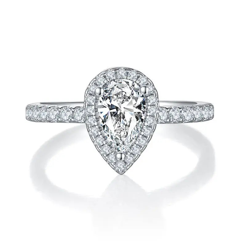 sterling silver jewelry - Ring SLM0051R-White-6 open view