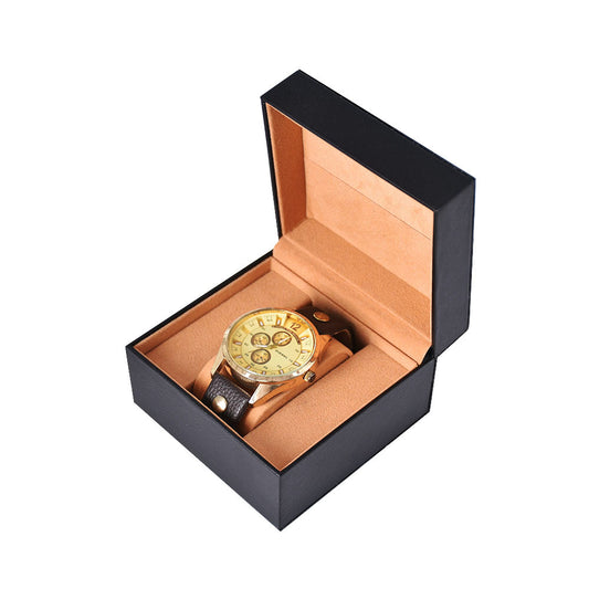 watch box - Black Watch Box Holder WB002-BK front view