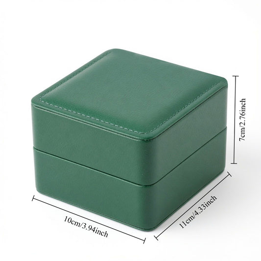 watch box - Green White Watch Display Box WB01-G W open view
