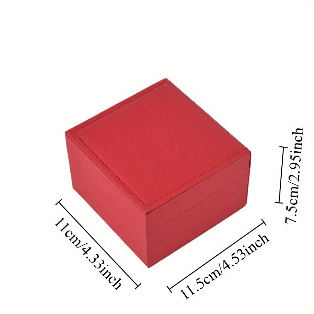 watch box - Red Watch Box WB002-R open view