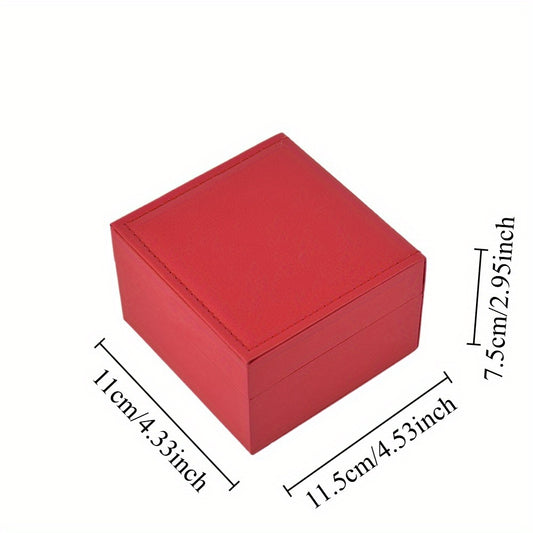 watch box - Red Watch Box WB002-R open view