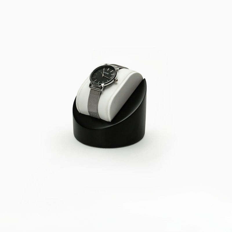 watch display - Black Leather Watch Display Stand Holder C02517 product view 05