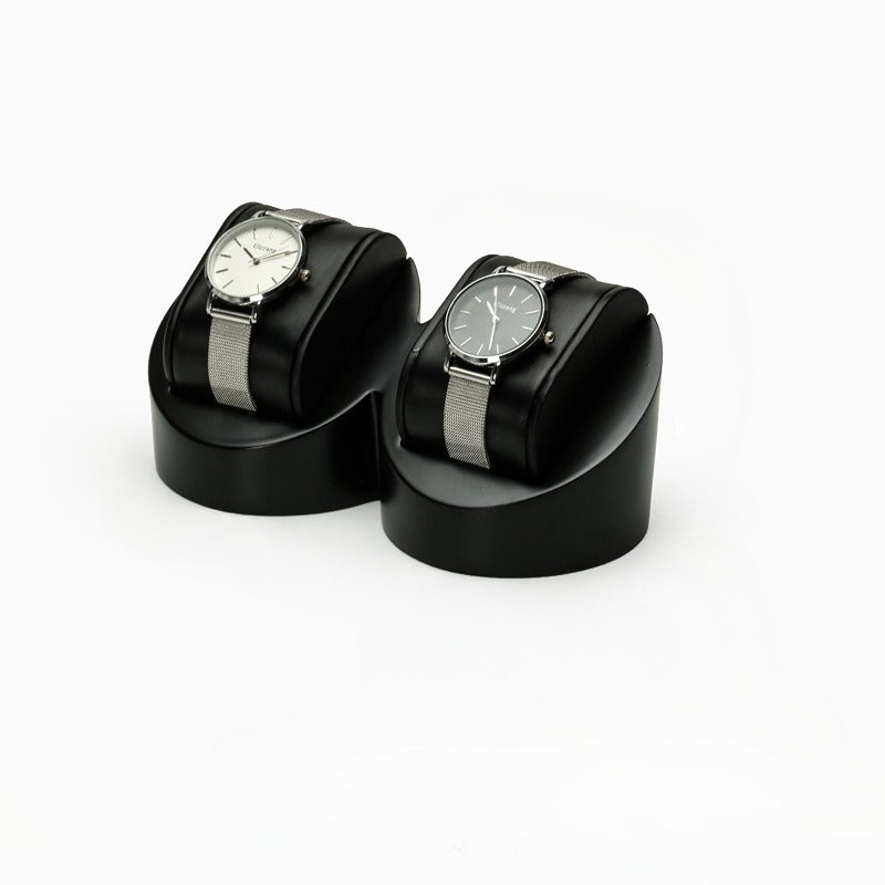 watch display - Black Leather Watch Display Stand Holder C02517 product view 11