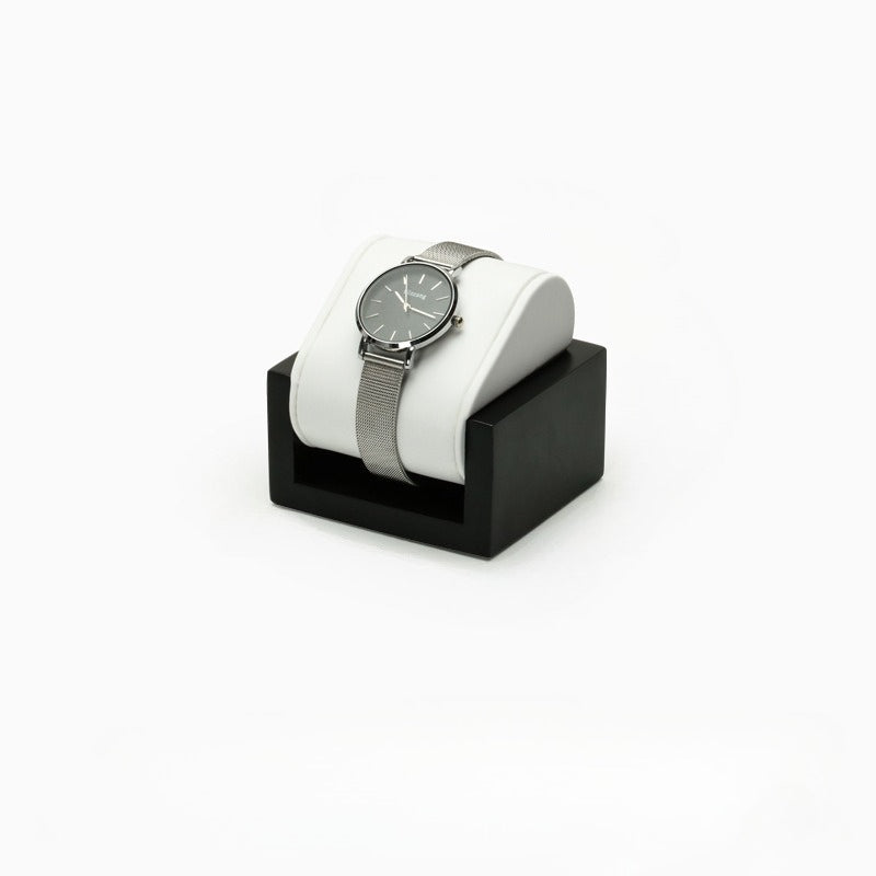 watch display - Black Leather Watch Display Stand Holder C02517 product view 13