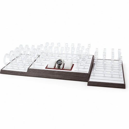 watch display - Custom Clear Acrylic Watch Tray Collection CWD013 front view