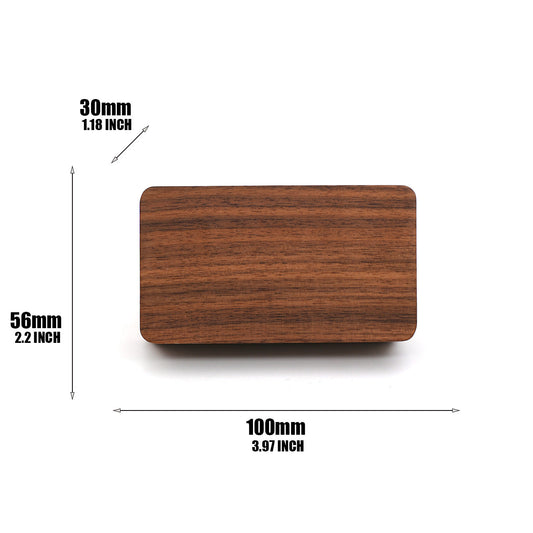 ring box - Wooden Box Ring Display W07DR-BR open view